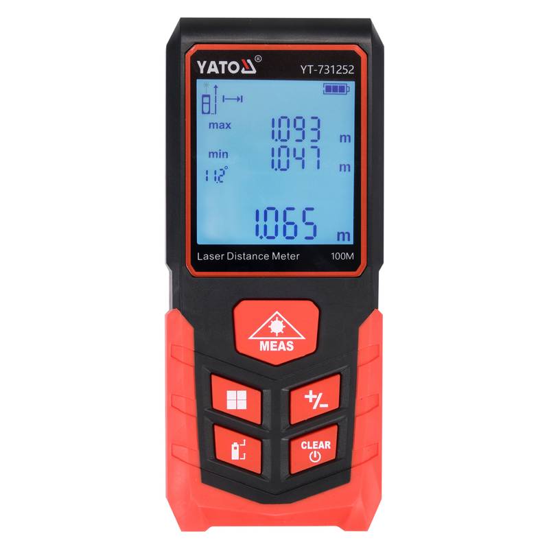 Télémètre Laser YATO YT‑731252 100M 0~40˚C - Rouge