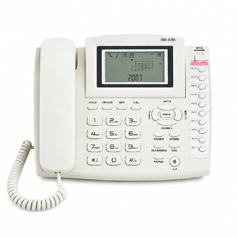 Téléphone Fixe DB-835 avec Afficheur - Blanc