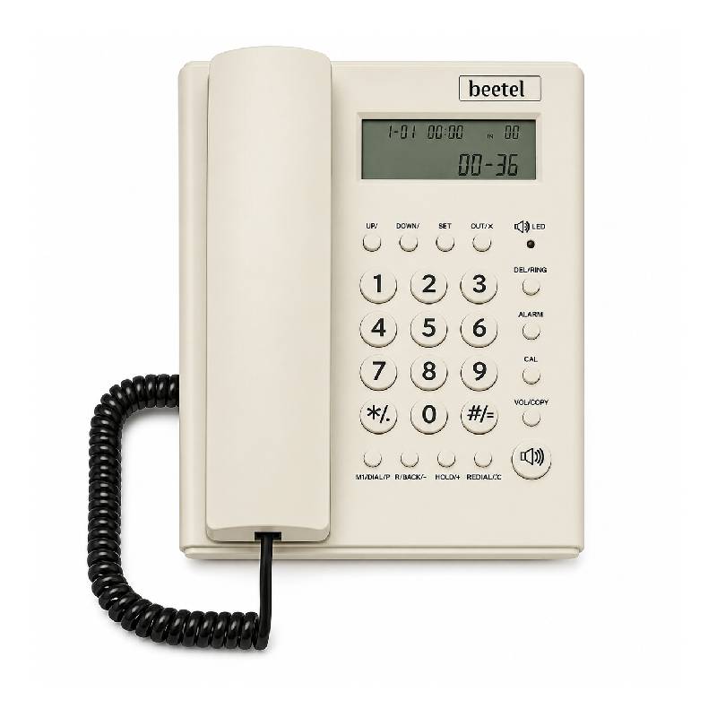 Téléphone Fixe Filaire BEETEL M52 Avec Afficheur - Beige