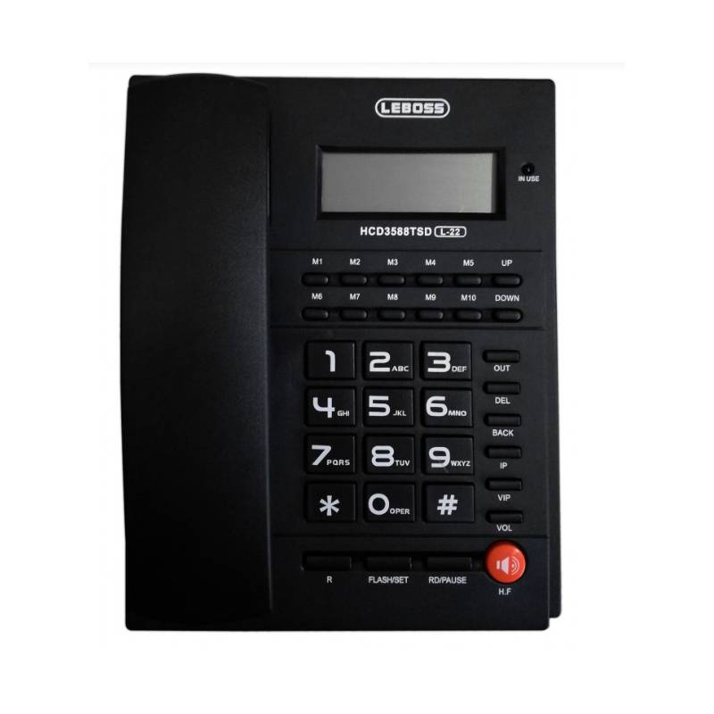 Téléphone fixe LEBOSS L-12 HCD 3588TSD - Noir