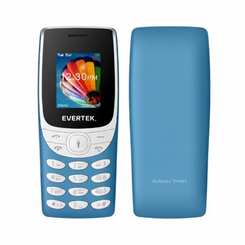 Téléphone Portable EVERTEK E3218 - Bleu