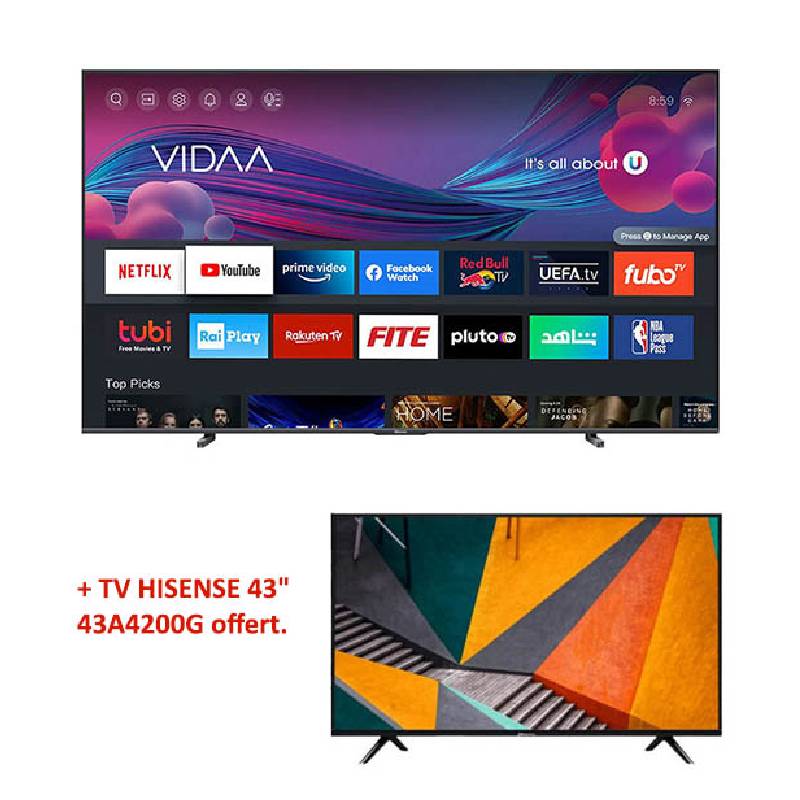 Téléviseur Hisense 75″ Q6Q QLED Smart 4K UHD - Noir