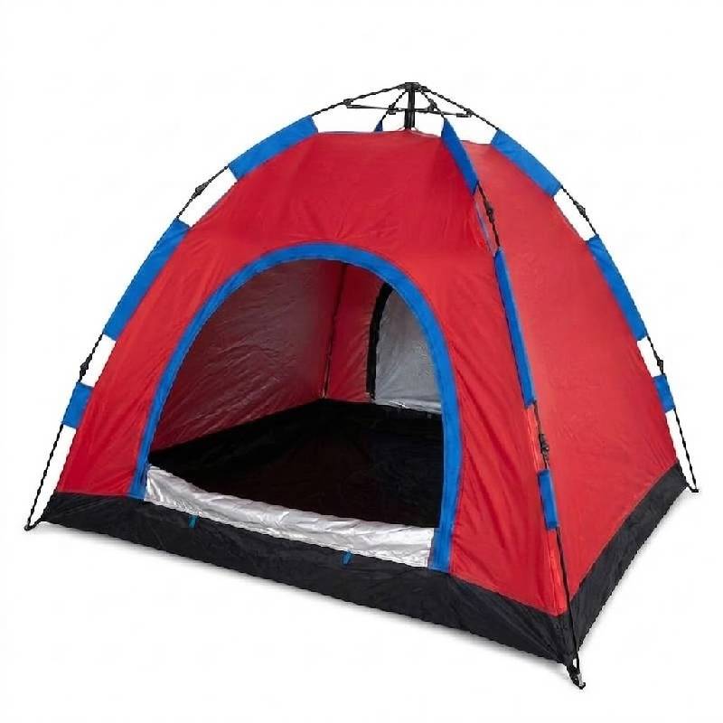 Tente de Camping Familiale 5 Personnes - Rouge et Bleu