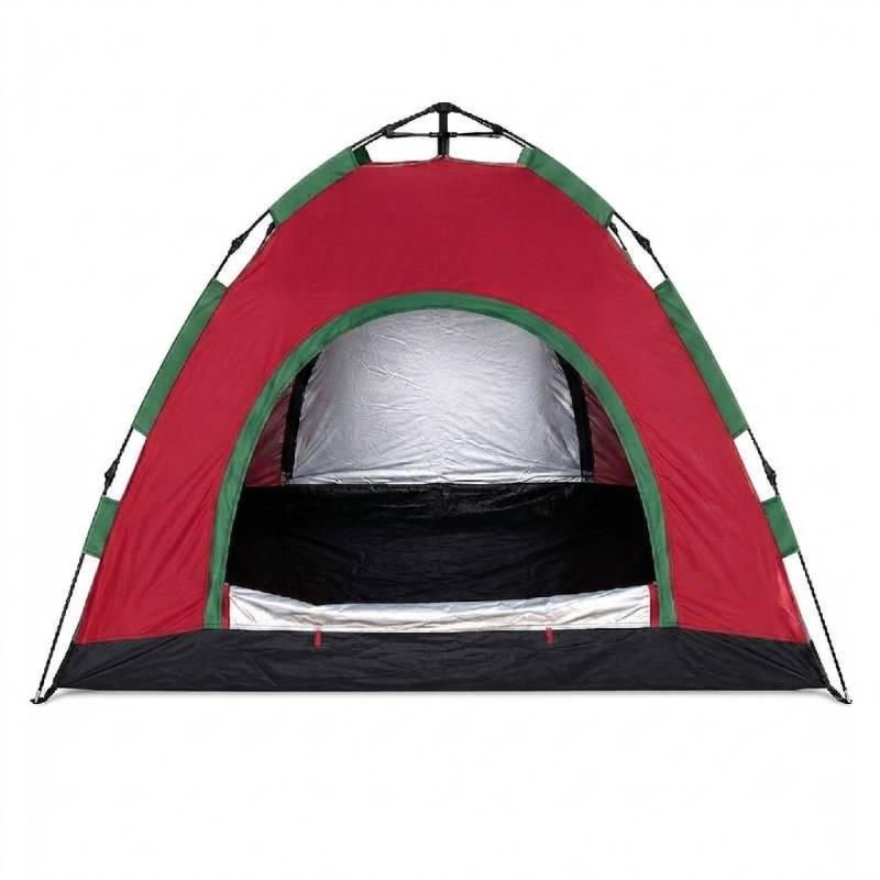 Tente familiale 10 places pour plage et camping -  rouge/vert