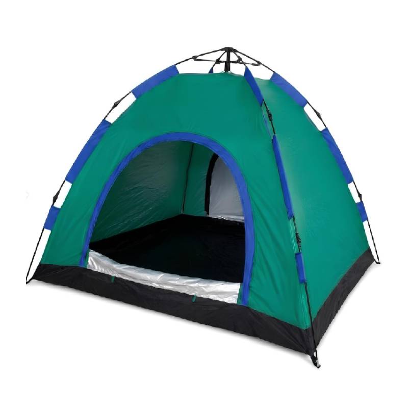 Tente Familiale 5 Places pour Camping et Plein Air - Vert & Bleu