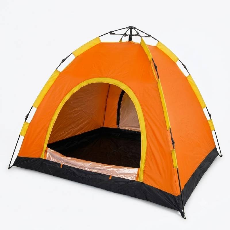 Tente Familiale 5 Places pour Plage et Camping - Jaune & Orange