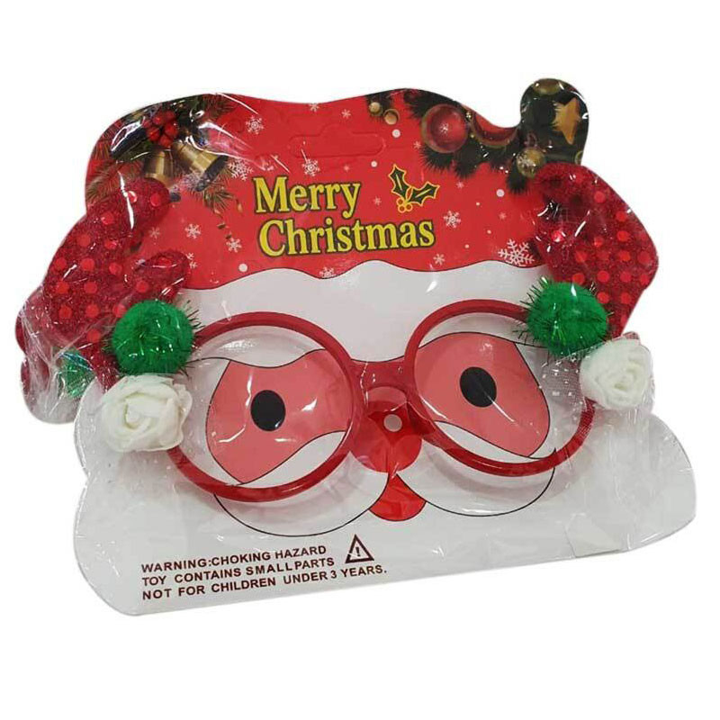 Lunettes de Père Noël Merry Christmas - Rouge (TK16)