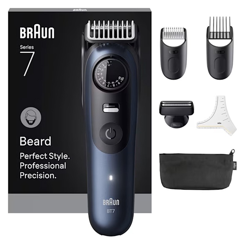 Tondeuse à Barbe 7en1 BRAUN Séries 7 BT7520 Rechargeable - Bleu&Noir