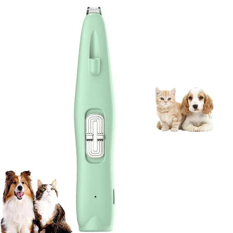 Tondeuse Animaux PET-TRIMMER Sans Fil Rechargeable avec LED - Vert