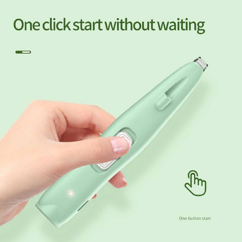 Tondeuse Animaux PET-TRIMMER Sans Fil Rechargeable avec LED - Vert - Image 3