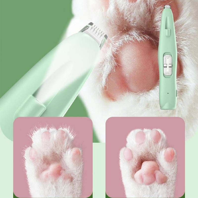 Tondeuse Animaux PET-TRIMMER Sans Fil Rechargeable avec LED - Vert - Image 2