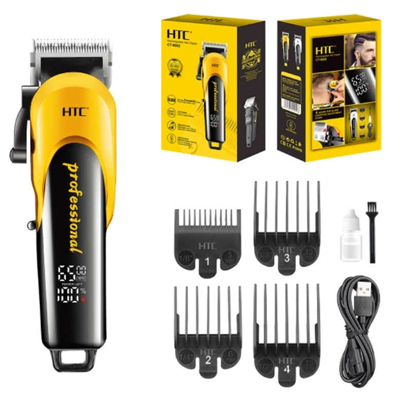Tondeuse Cheveux Rechargeable HTC CT-8082 5W - Jaune