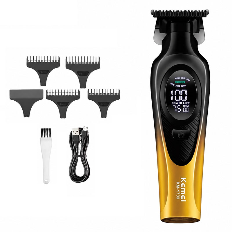 Tondeuse Cheveux KEMEI KM-1730 Avec Écran LCD - Noir