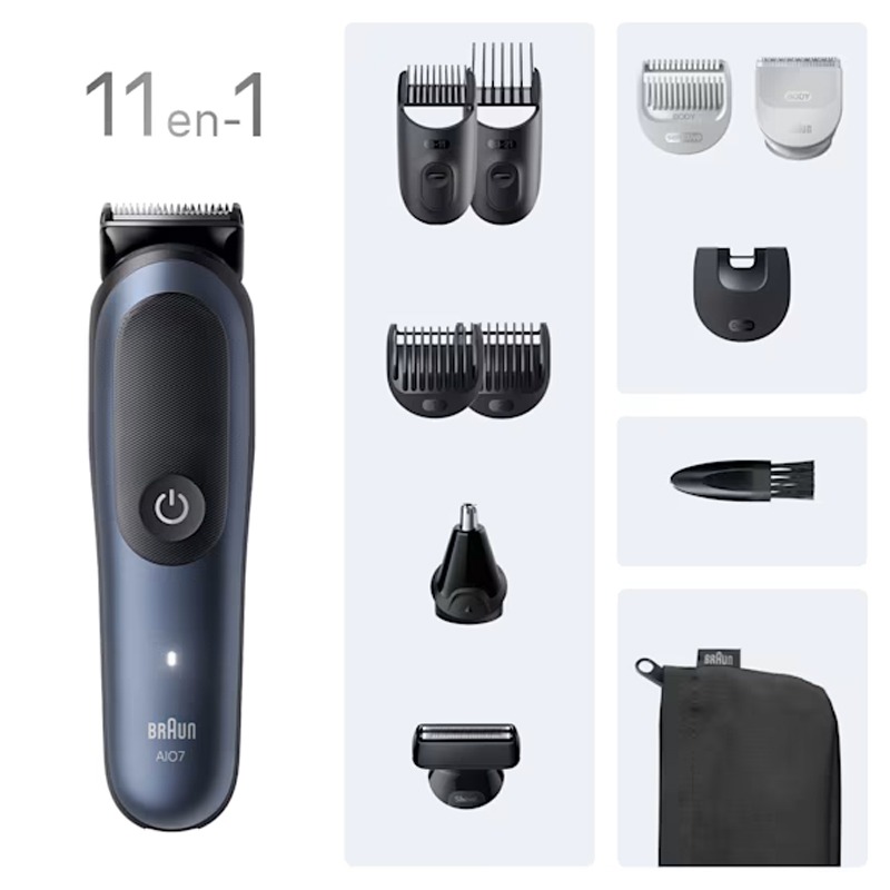 Tondeuse Multifonction 11EN1 BRAUN AIO7540 Rechargeable - Noir - Image 2