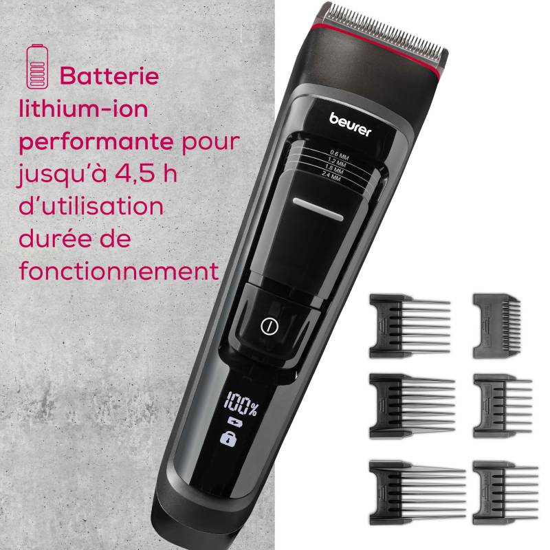 Tondeuse A Cheveux Rechargeable BEURER MN5X - Noir - Image 5