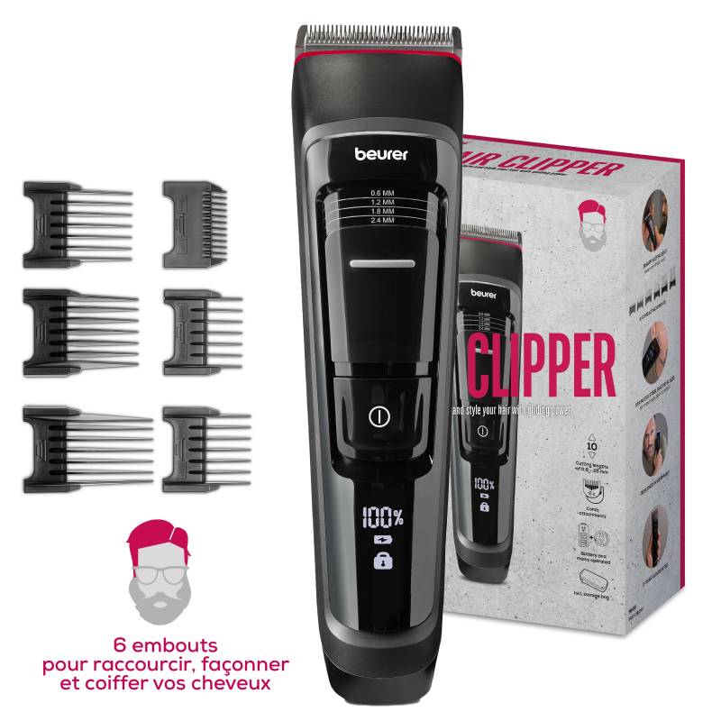 Tondeuse A Cheveux Rechargeable BEURER MN5X - Noir - Image 7