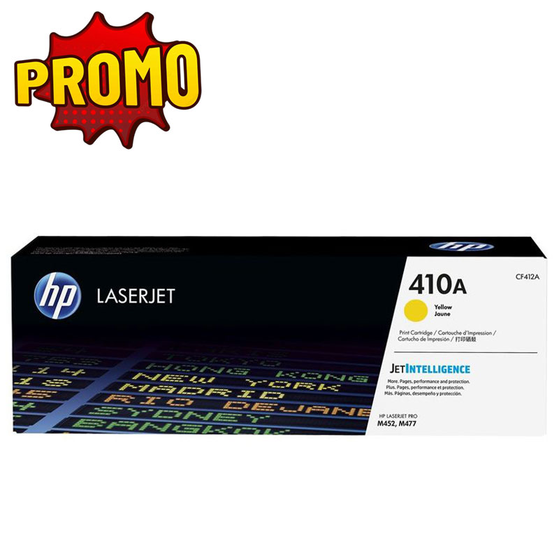 Cartouche de toner HP 410A LaserJet jaune originale / 2300 pages CF412A