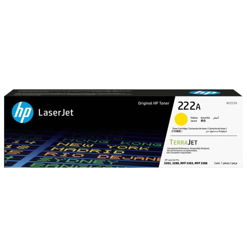 Toner LaserJet d'origine HP 222A - Yellow (W2222A)