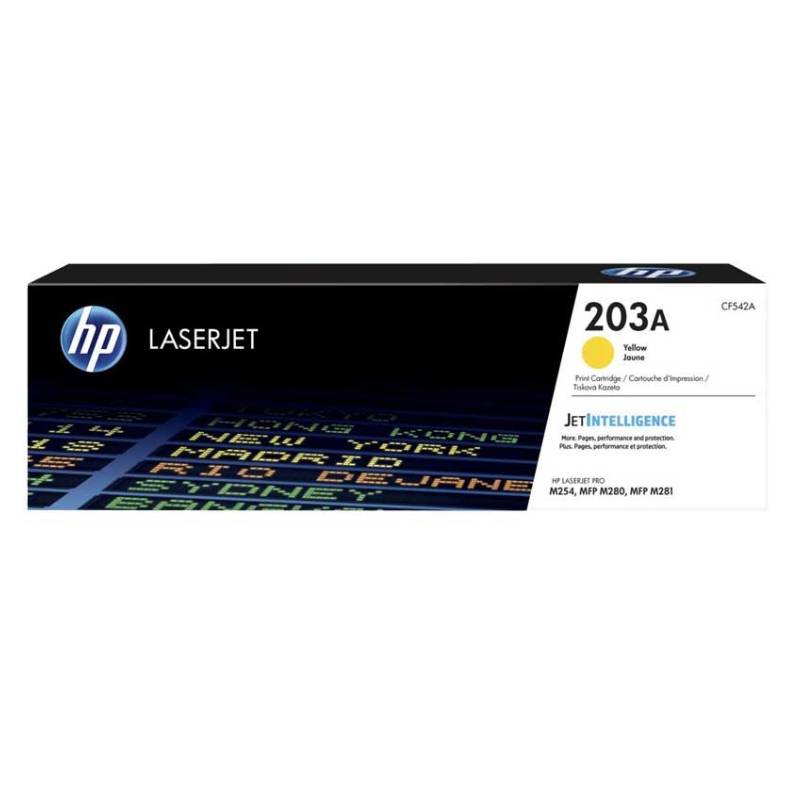 Cartouche de toner Jaune authentique HP 203A pour LaserJet