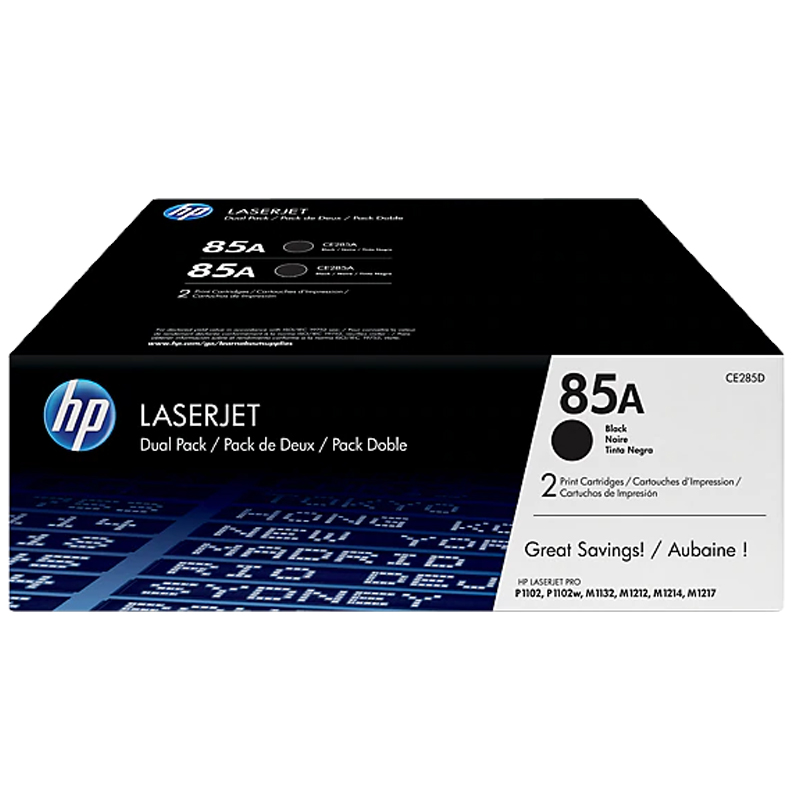 Pack de 2 Toners Original LaserJet HP 85A Noir (CE285AF) - Image 2