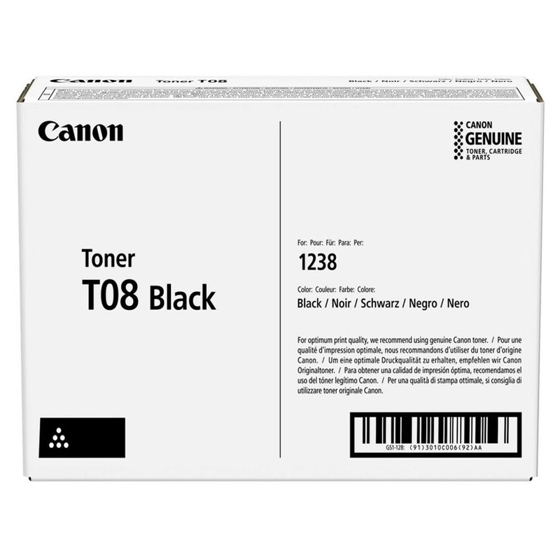Toner original CANON T08 - Noir (3010C006AA)