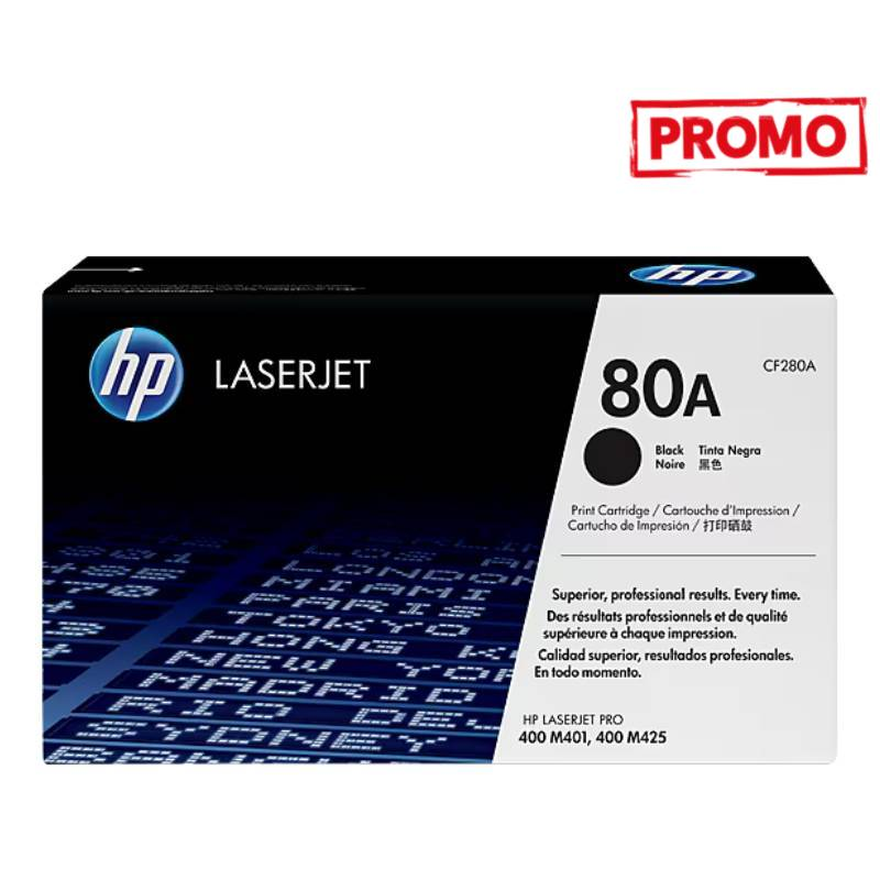 Cartouche de toner HP 80A LaserJet noir originale / 2560 pages CF280A