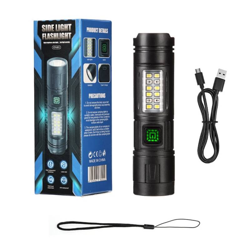 Torche Ultra Puissante Rechargeable Avec Zoom 