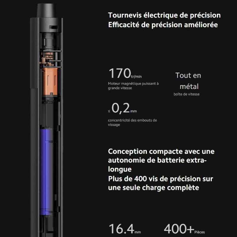 Tournevis de précision électrique XIAOMI Mi 5 Nm - BHR5474GL - Image 3