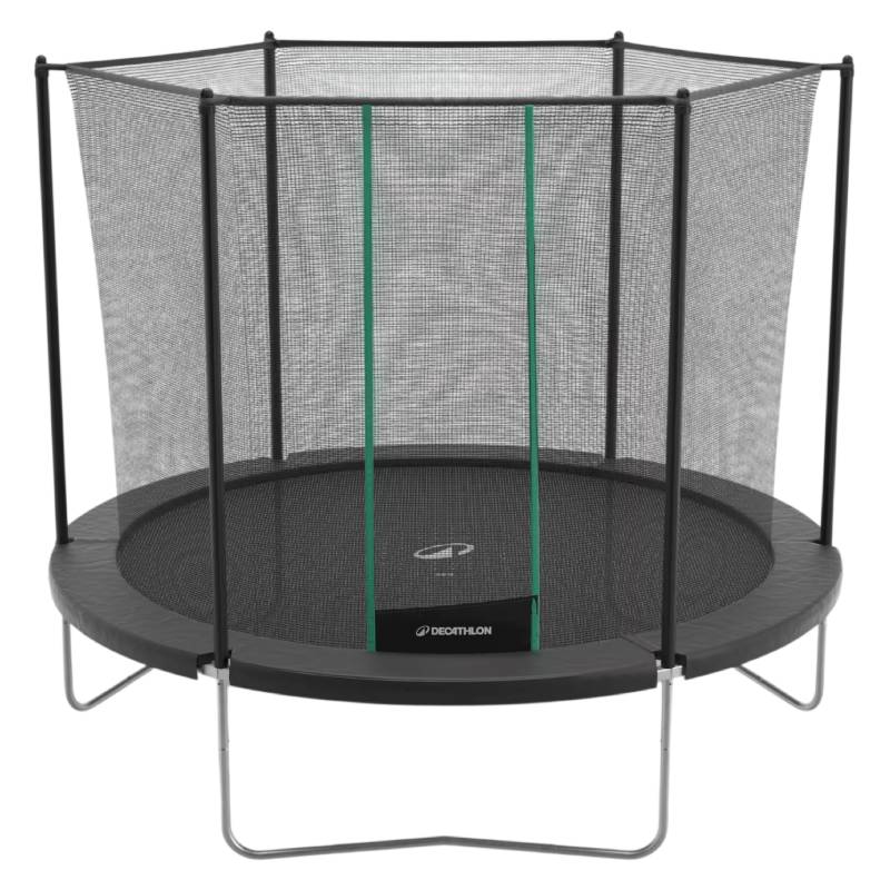  Trampoline rond DOMYOSS Trampoline 300 avec filet de protection - Noir