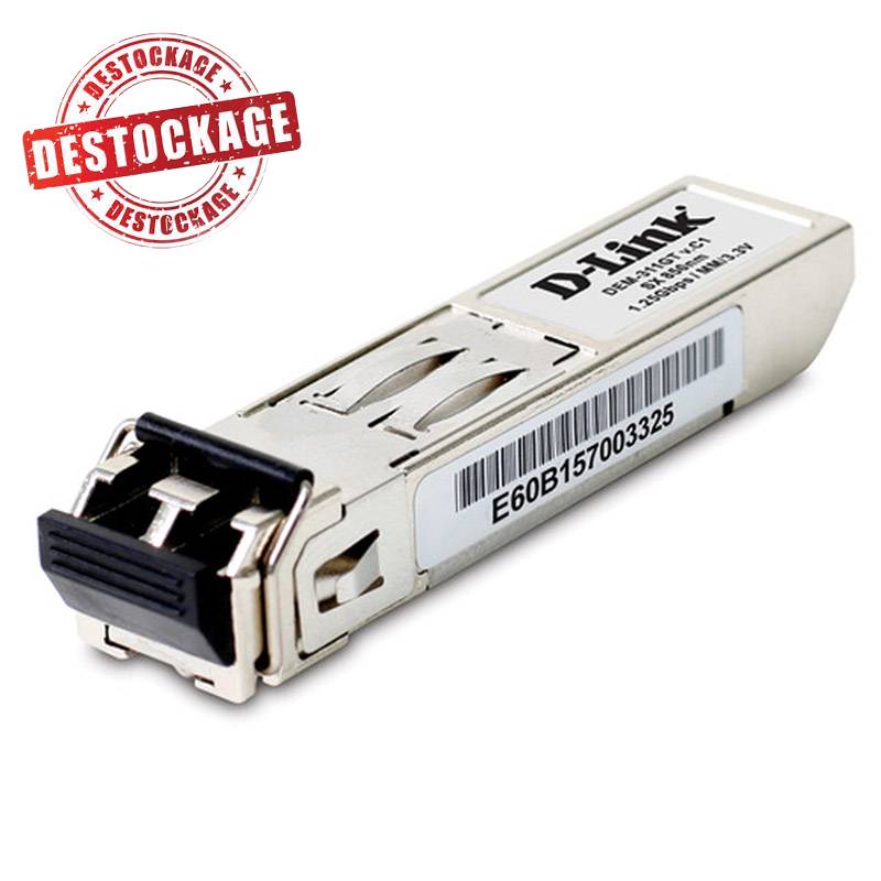 Transceiveur D-LINK DEM-311GT 1 port Mini-GBIC vers 1000Base-SX 550 mètres - Argent