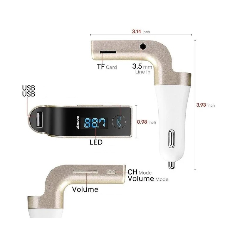 Transmetteur CAR G7 MP3 Bluetooth Multifonction Pour Voiture - Image 3