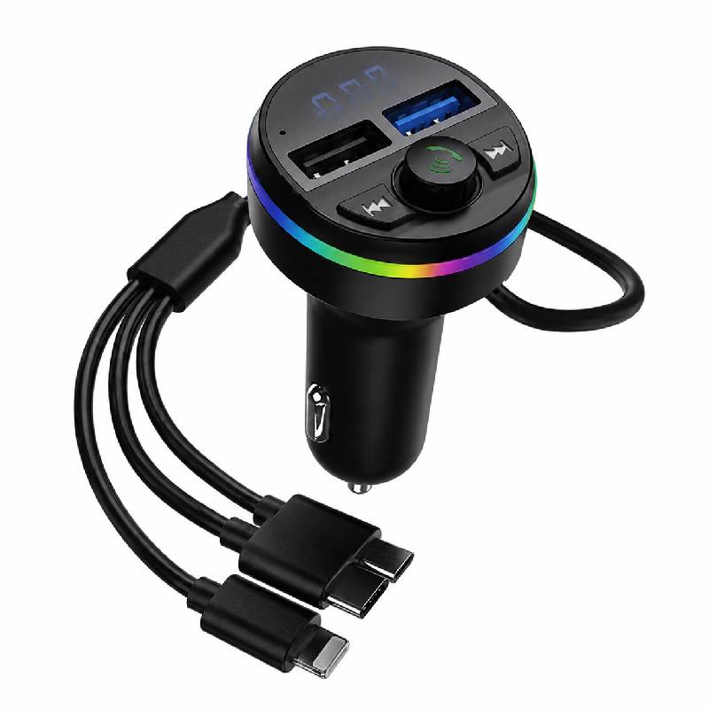 Transmetteur MP3 G45 3en1 RGB Bluetooth pour Voiture