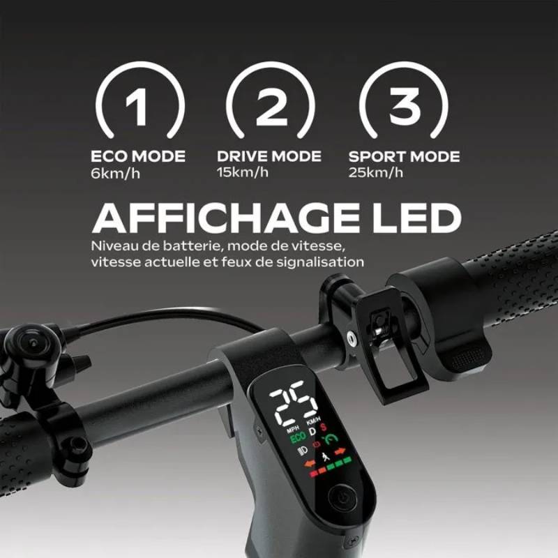 Trottinette électrique URBANGLIDE EZWAY EX100 - Noir - Image 3