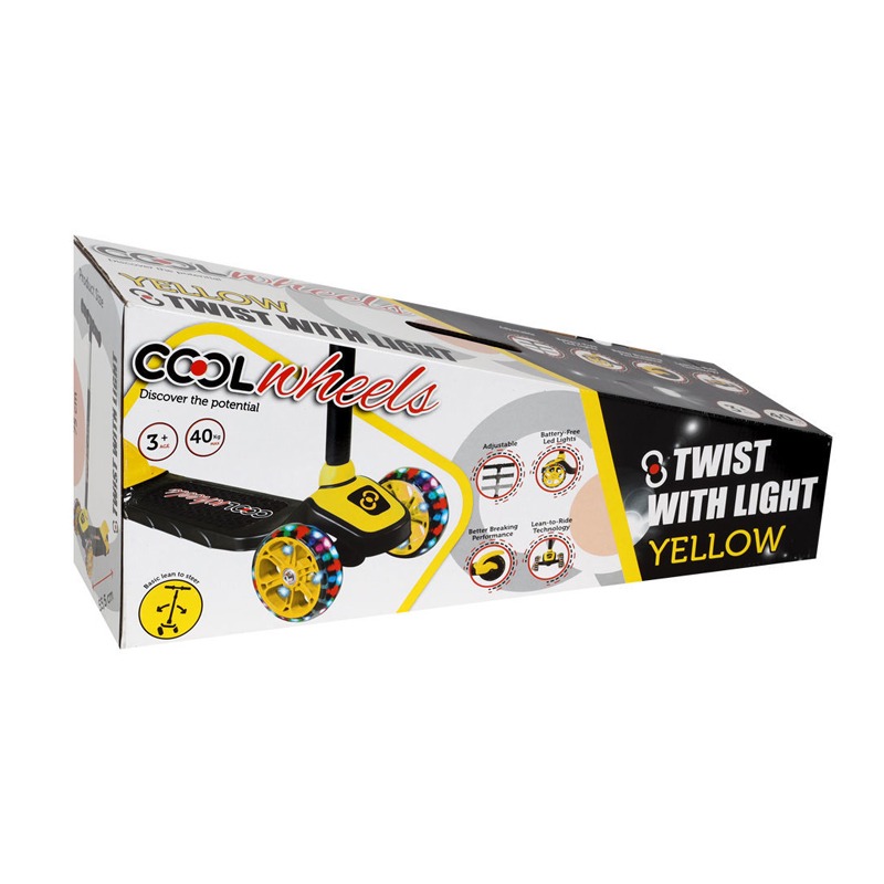 Trottinette Pour Enfant COOL WHEELS En Acier - Jaune  - Image 2