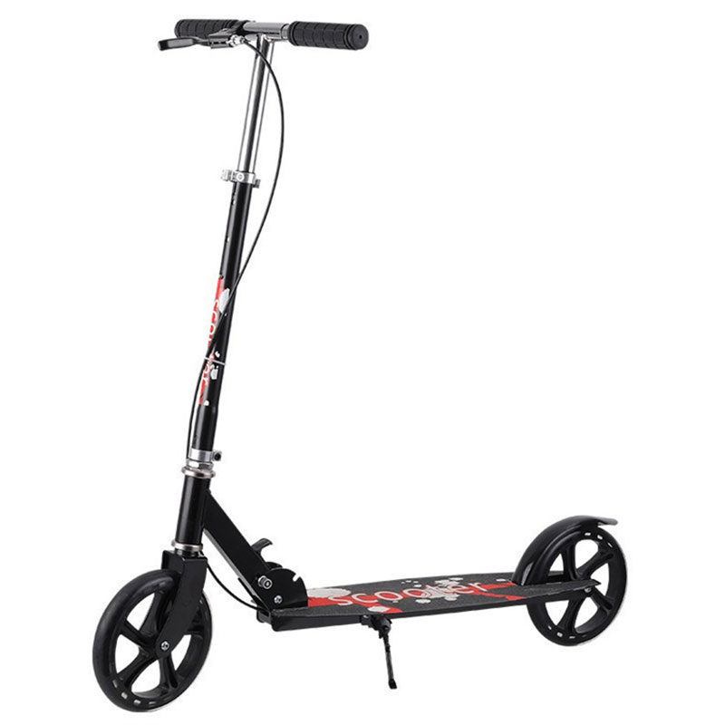 Trottinette Urbaine COOL SCOOTER Pliable Grandes Roues 200mm - Noir