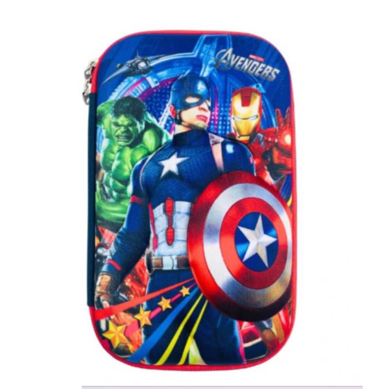 Trousse Scolaire Avengers Pour Garçon Bleu