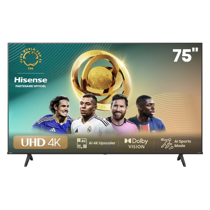 TV HISENSE 75" Smart Série A6N 4K ULTRA HD - Noir 