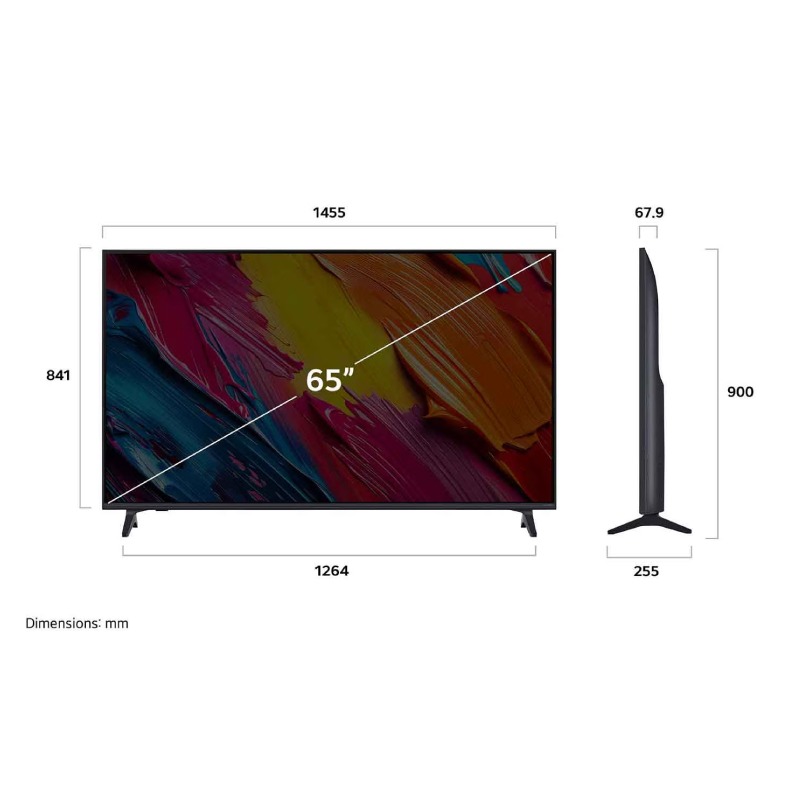 TV LG 65 '' QNED EV AI QNED70 4K Smart TV 2025 - Noir  - Image 4