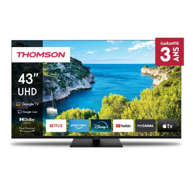 TV Thomson 43" 43UG5C14 UHD Google Tv Noir, Photo boutique MyTek chez MyTek