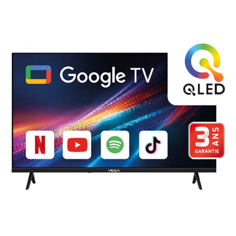 Tv VEGA 43" Smart Qled FHD Avec Récepteur Intégré - Noir  - Image 2