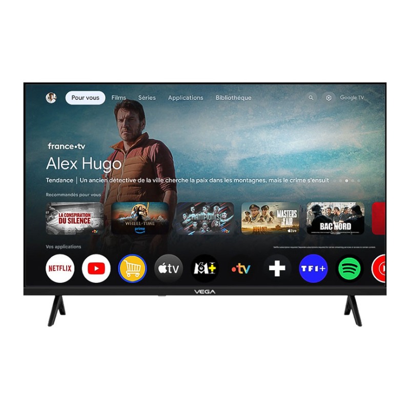 TV VEGA 65" Smart Qled UHD 4K Avec Récepteur Intégré - Noir  - Image 2