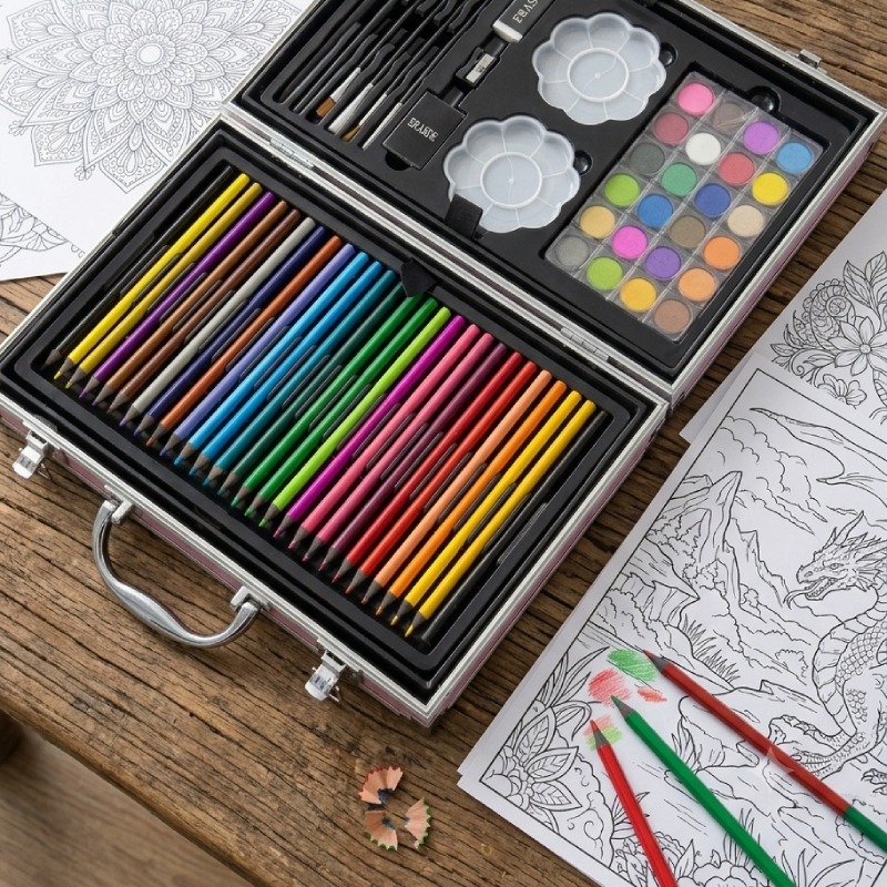 Valise de 145 Pièces de Coloriage Pour Enfants - Image 8