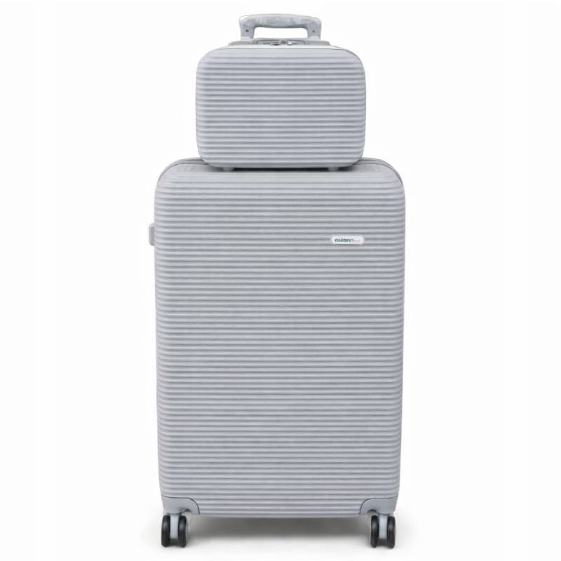 Valise Grand Modèle MILANO BAG avec mallette Petit modèle - Gris