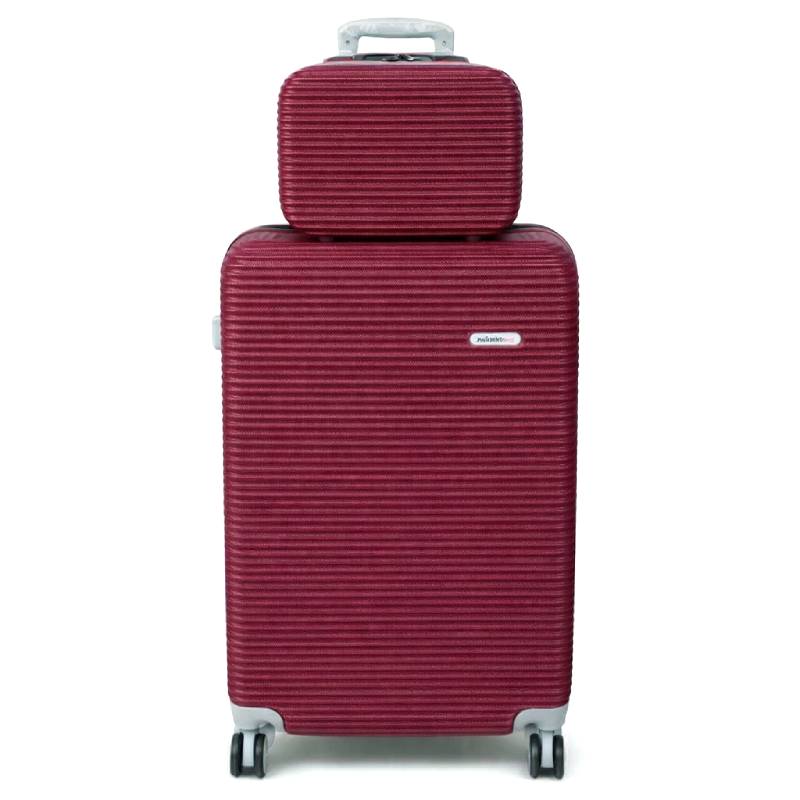 Valise Grand Modèle MILANO BAG avec mallette Petit modèle - Rouge bordeaux