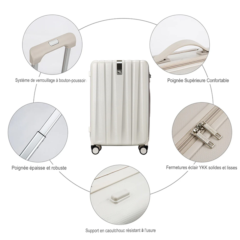 Valise HANKE H80002 Polypropylene Small 20" - Blanc - Image 3