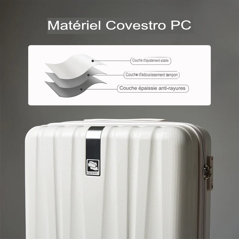 Valise HANKE H80002 Polypropylene Small 20" - Blanc - Image 4