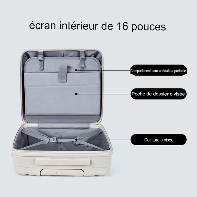 Valise HANKE H80002 Polypropylene Small 20" - Blanc - Image 5