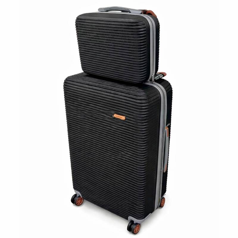 Valise Moyen Modèle MILANO BAG avec mallette grand modèle - Noir