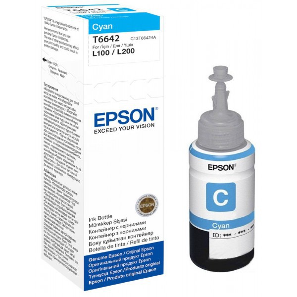 Bouteille D'encre Original EPSON T6642 - Cyan