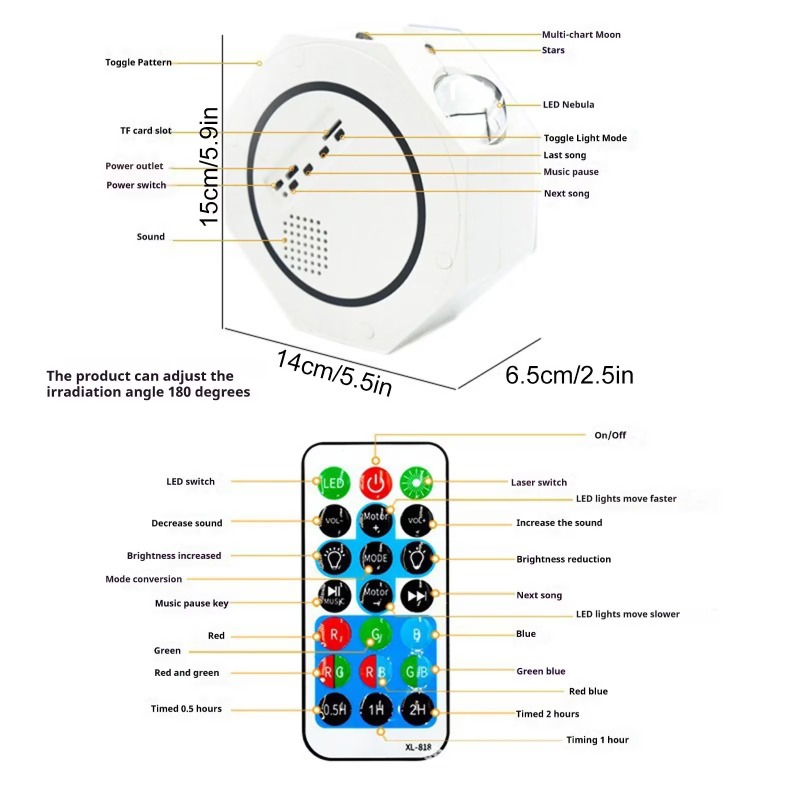 Veilleuse avec projection du ciel OCTAGON Bluetooth - Image 3